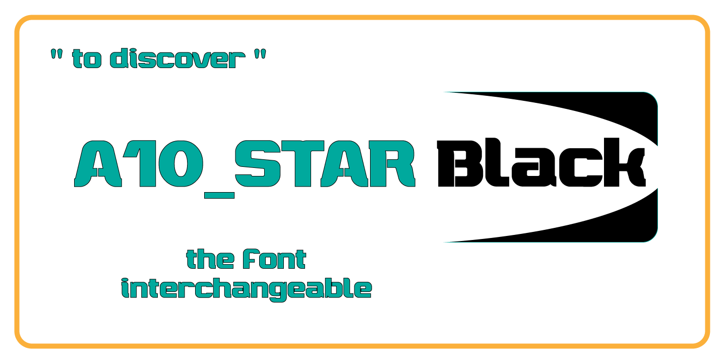 Beispiel einer A10 STAR Black-Schriftart